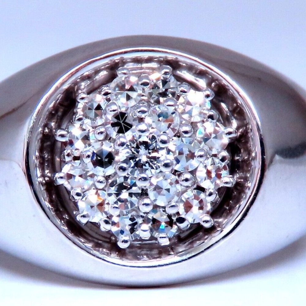 .78ct Natural Round Diamonds Signet Style Ring 14kt. Gold*